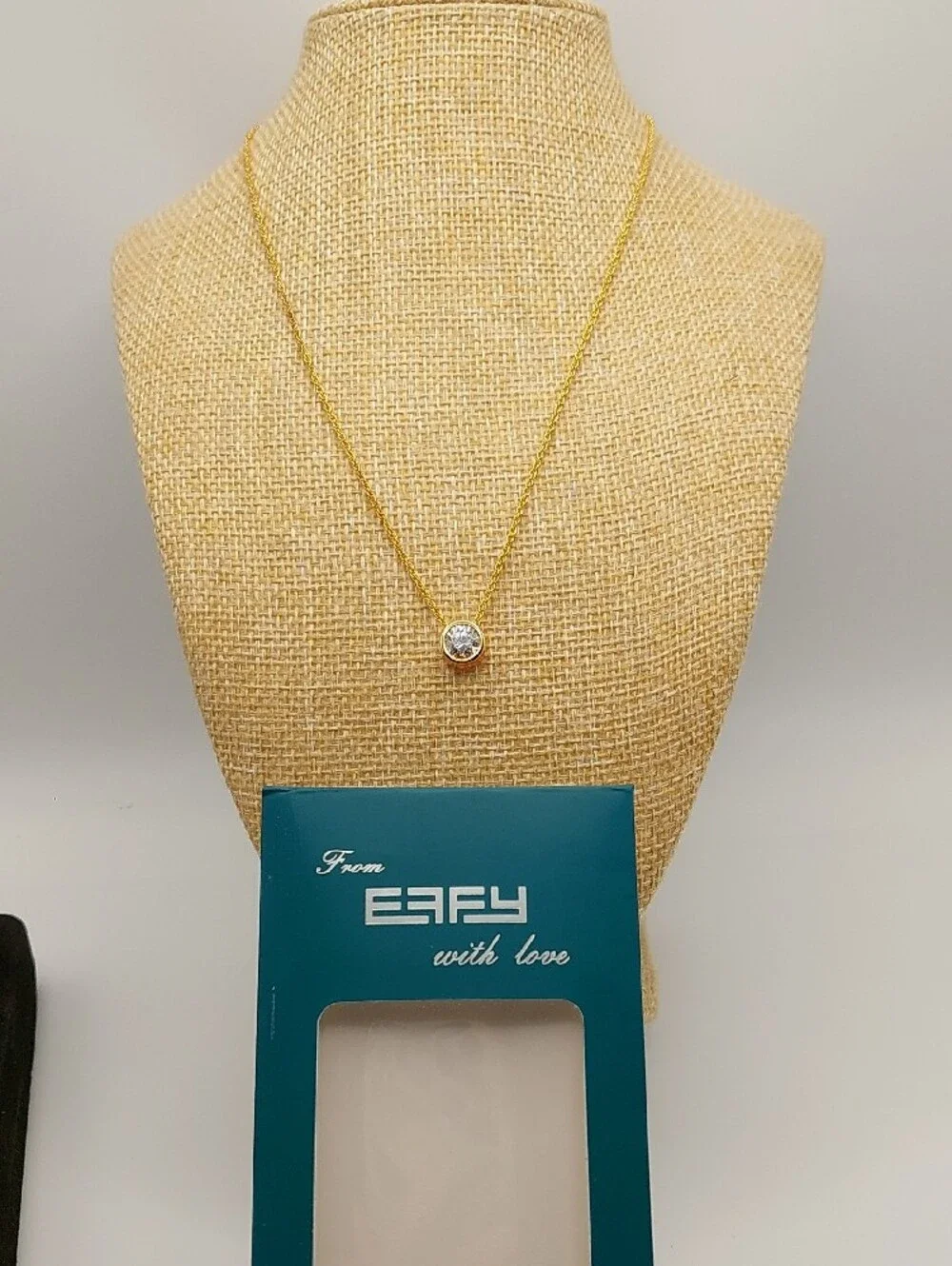EFFY NIP Gold-Plated Crystal Pendant 18 " Necklace - Picture 4 of 13